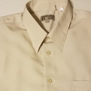 BOCCACCIO Mens Short Sleeve Casual Dress Shirt S
